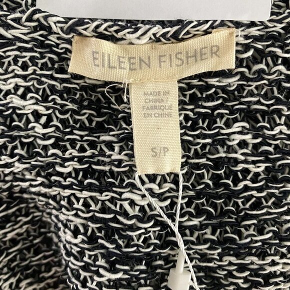 Eileen Fisher Open Front Cardigan Sweater Small Organic Linen Blend NWT CJ-1352 - Picture 7 of 8